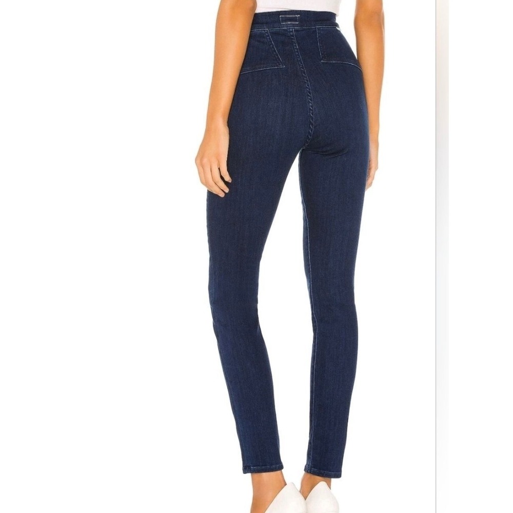 MOTHER The Blade Swooner High Rise Skinny Jeans Dark Blue Path to Paradise 27 - Picture 2 of 11